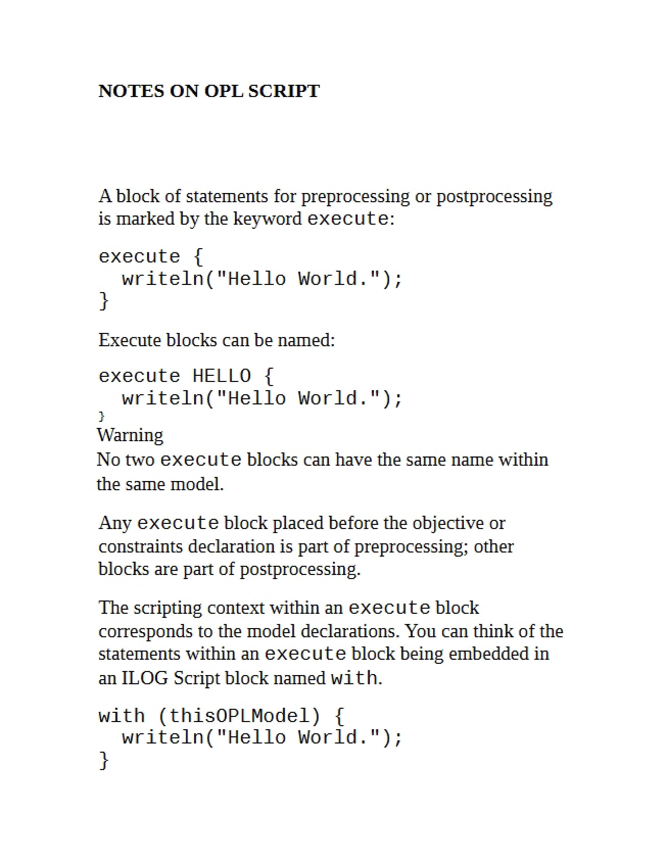 Notes on OPL Script - CYLINDER GRAD