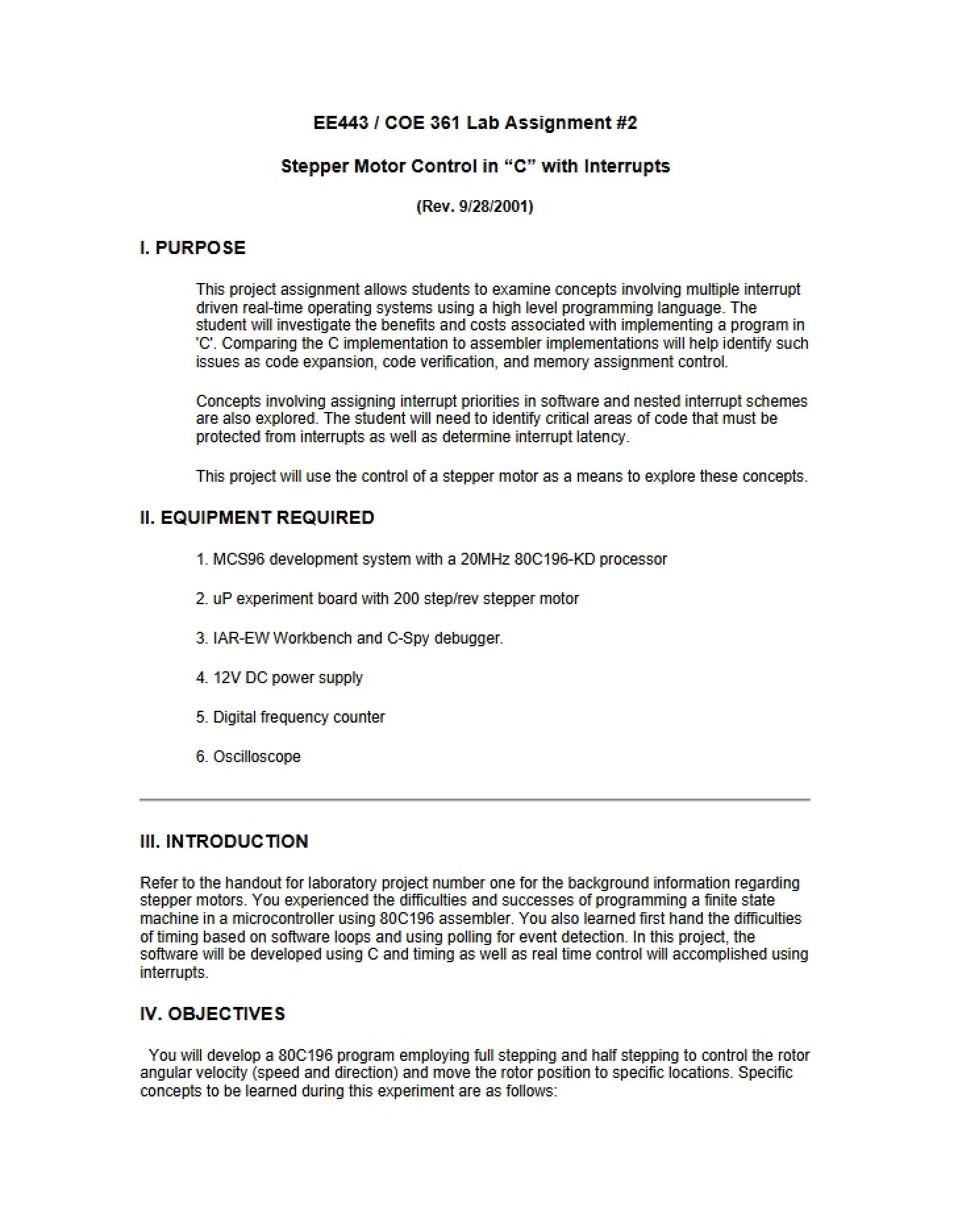 Second Laboratory Exercise