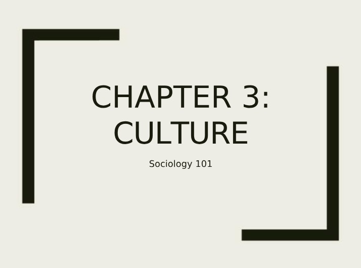 Culture - Chapter 3