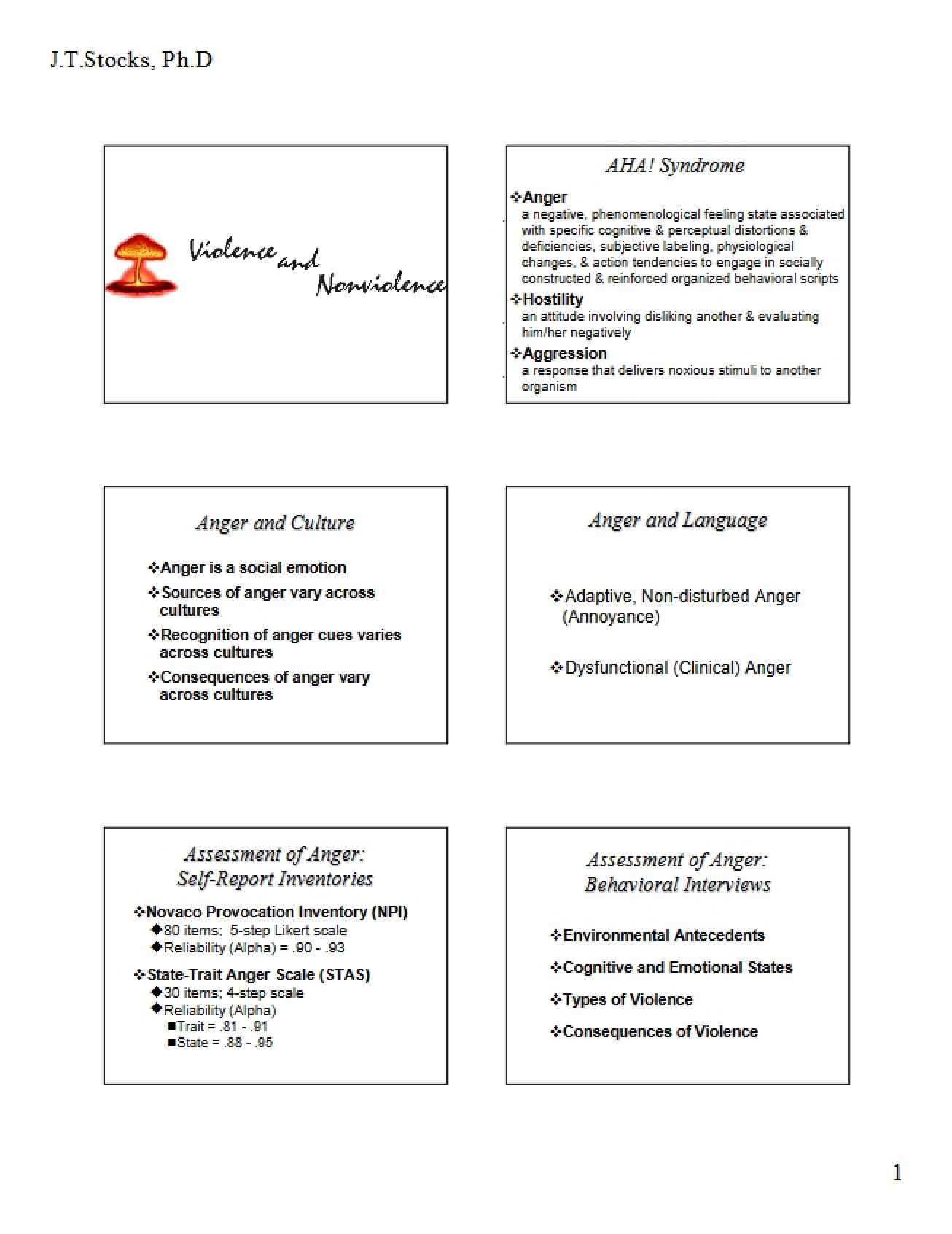 Course Lecture Notes