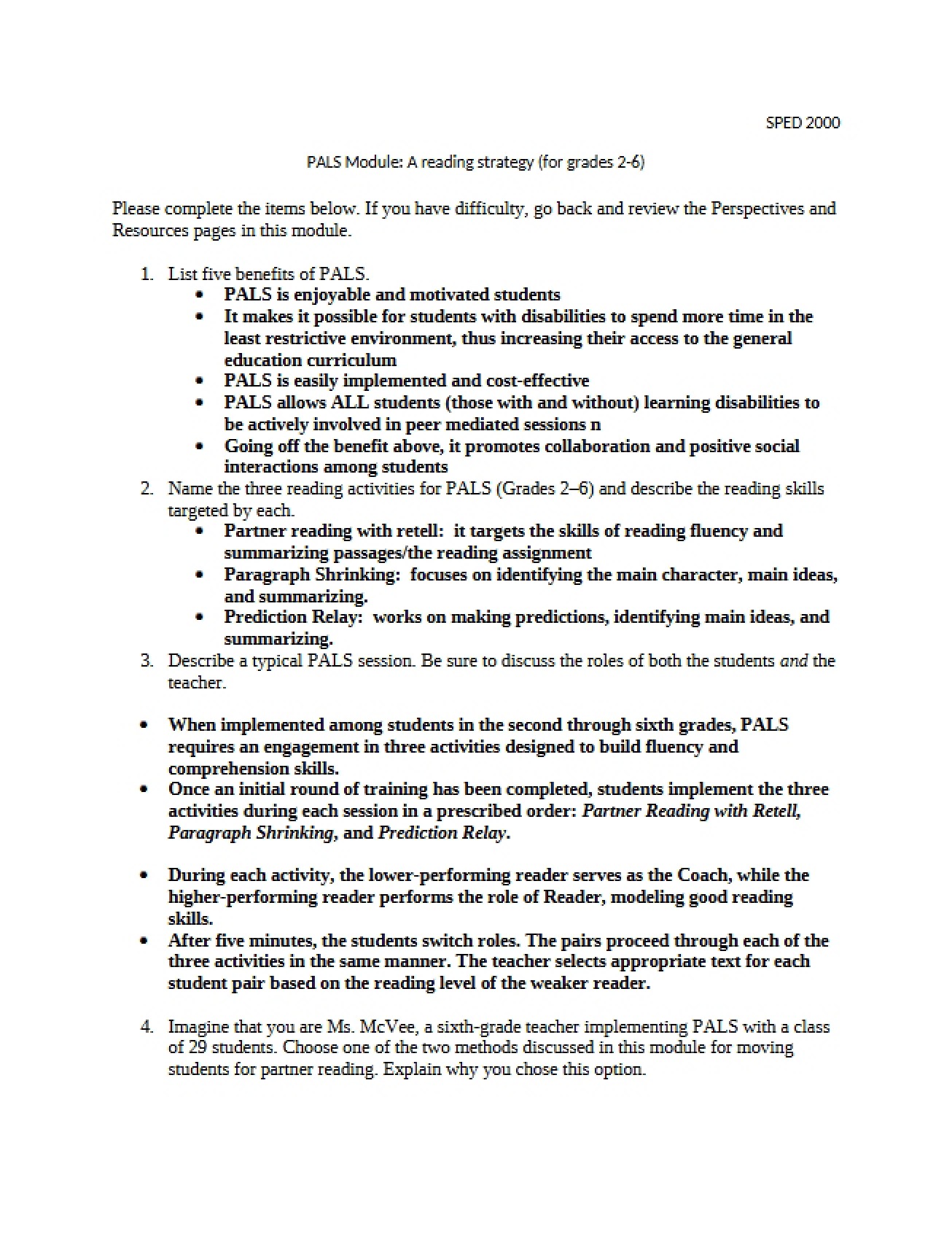 PALS Five Key Benefits