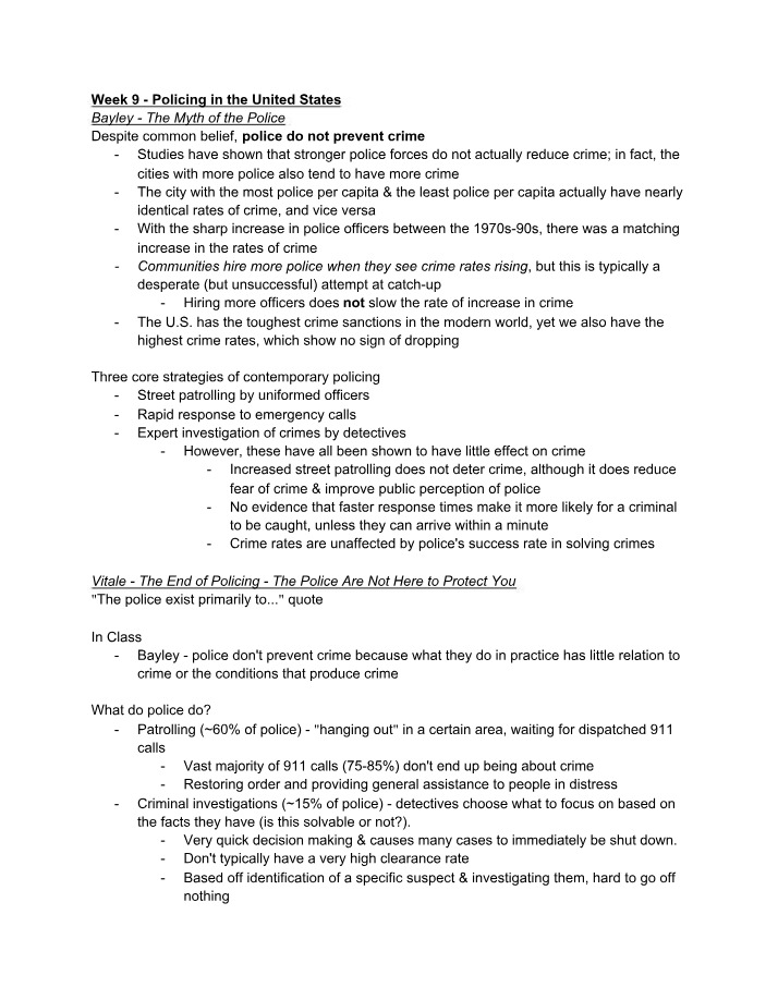 SOC 2530 Notes for Week 9