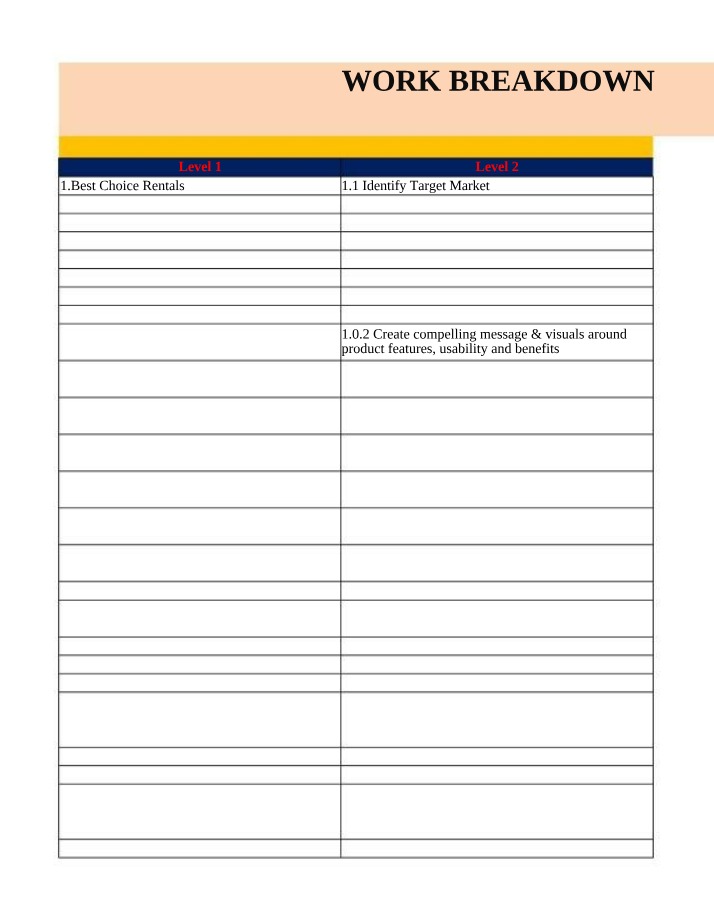 Work Breakdown Structure for a Marketing Campaign