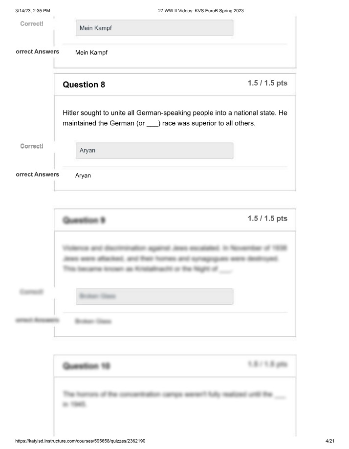Quiz on WWII German History