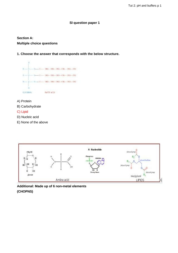 pH, Buffers, and Water Properties - Acid