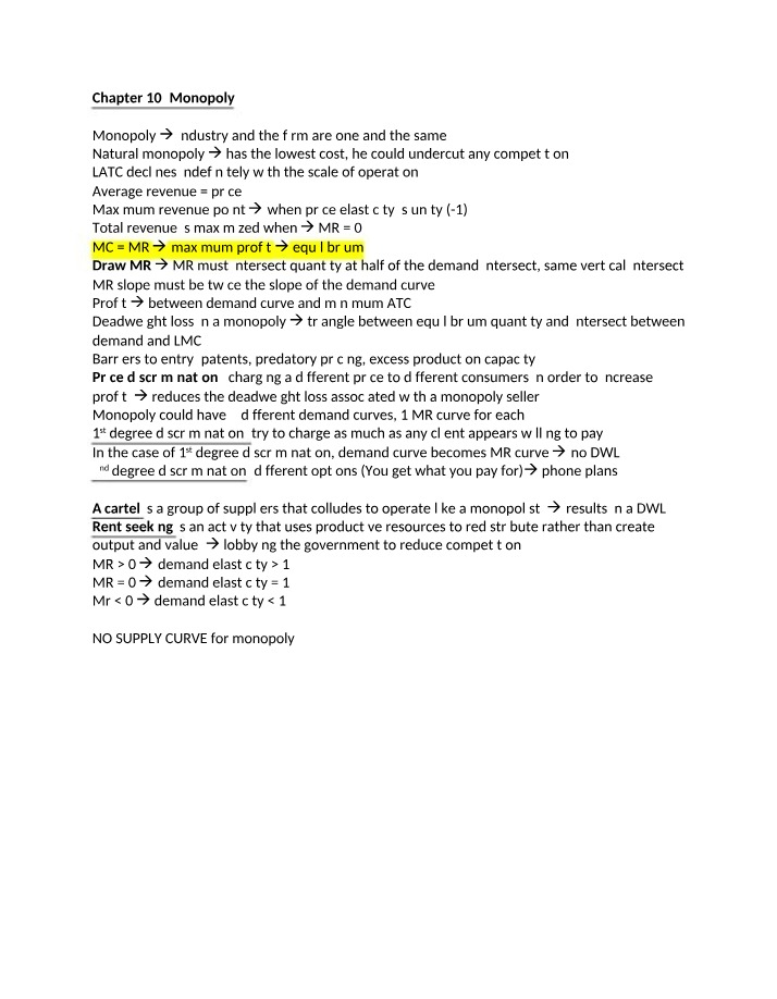 Notes on Monopoly Barriers to Entry and Price Discrimination