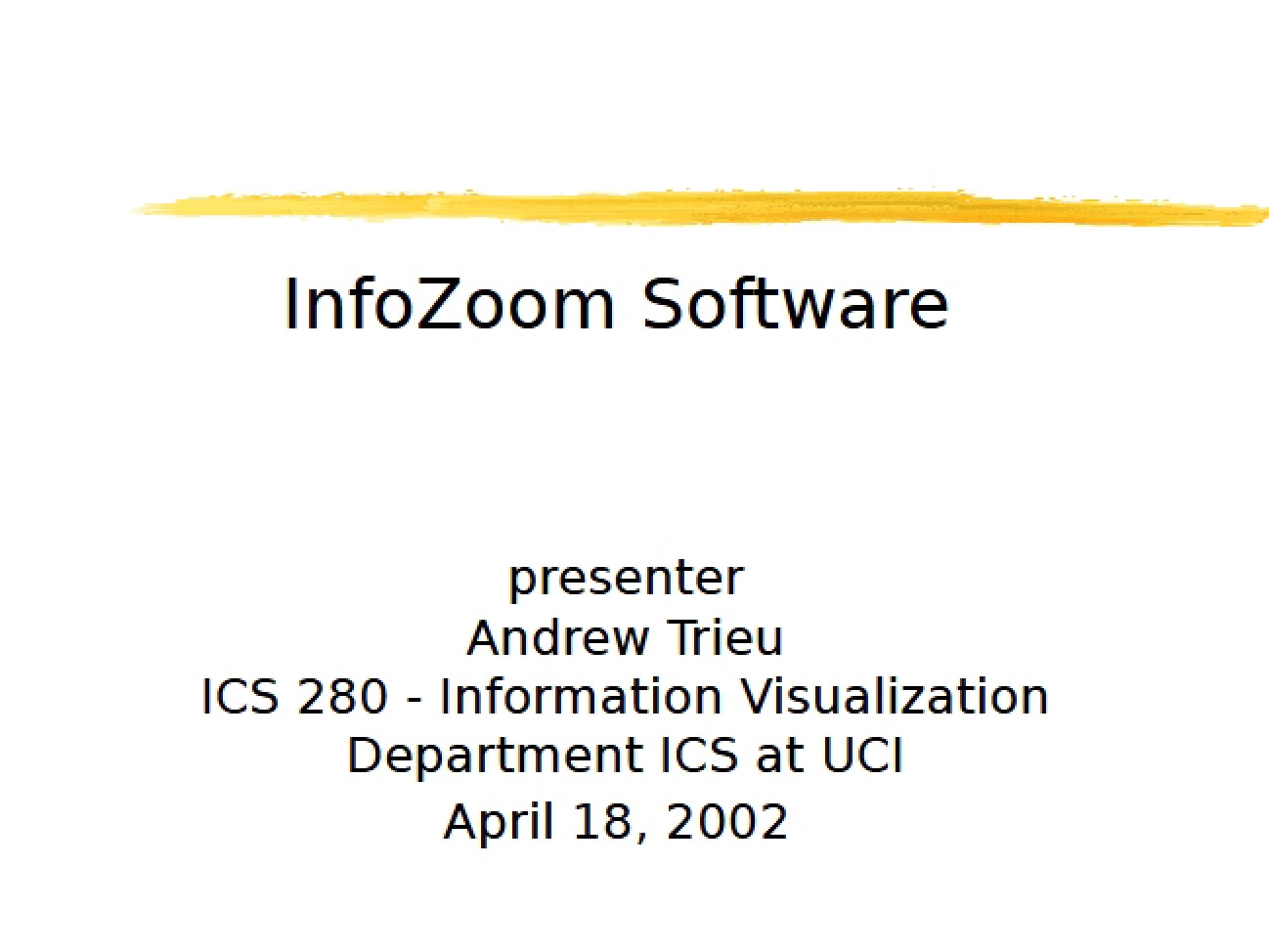 Software: InfoZoom