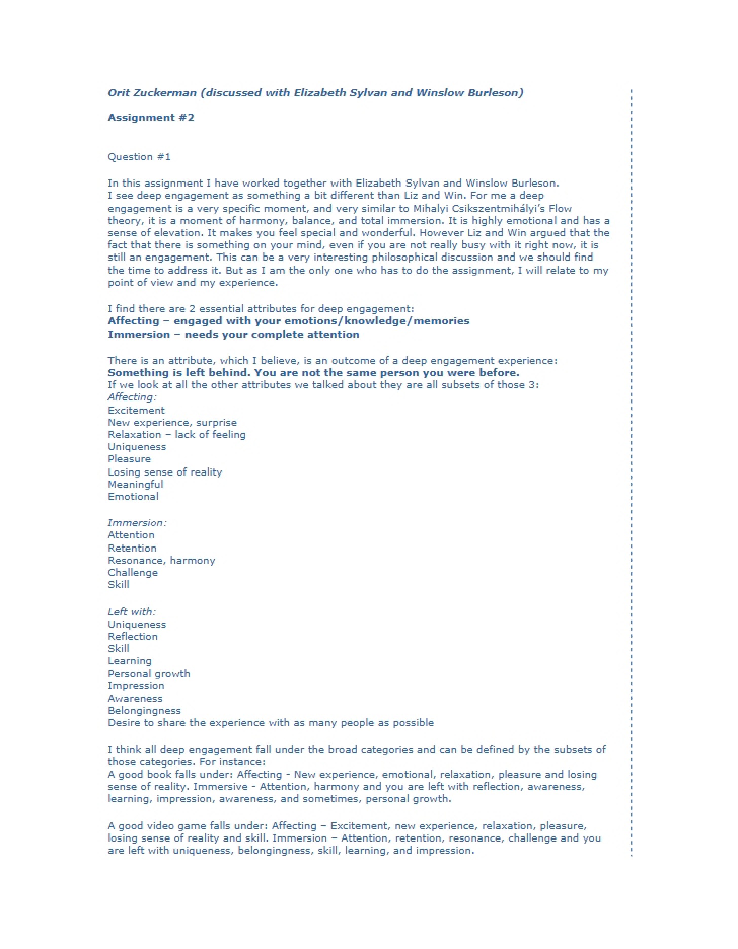 Assignment Two