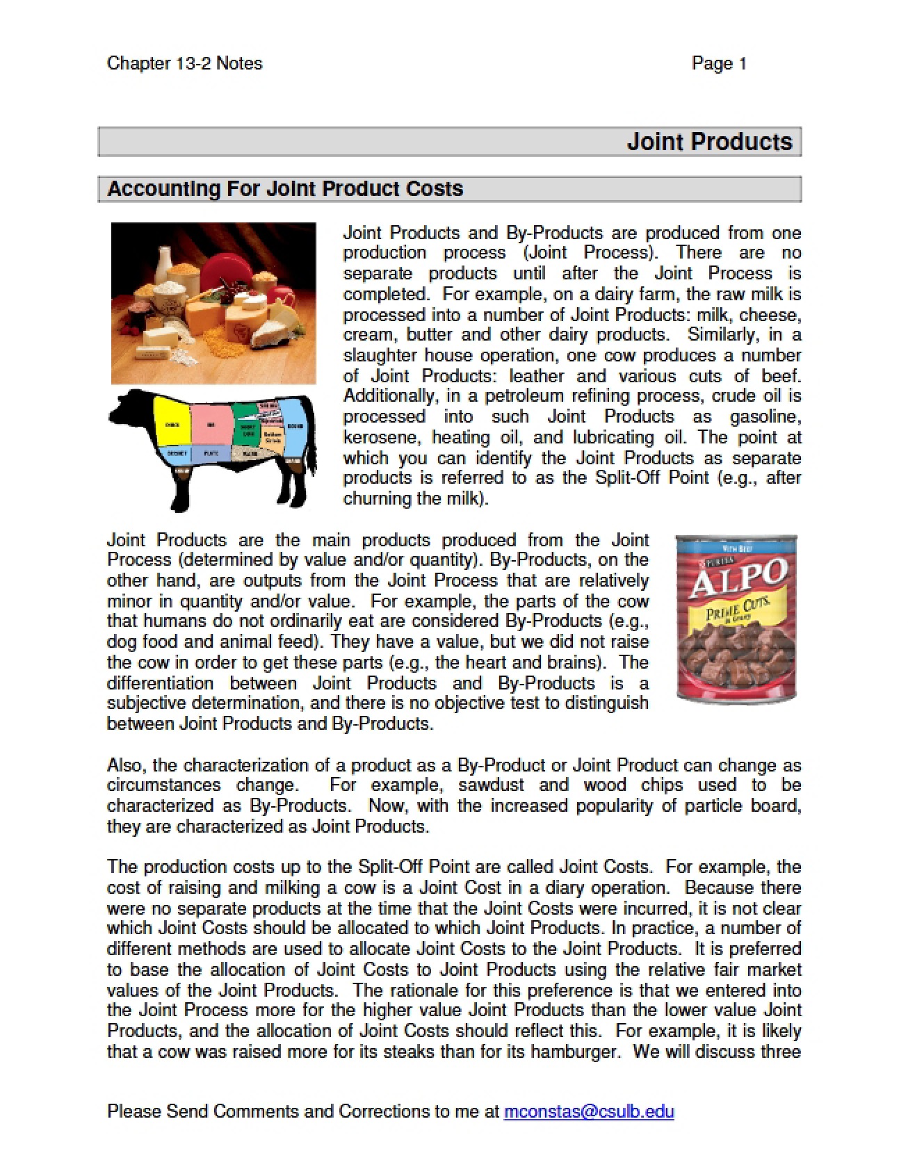 Joint Product Cost Accounting