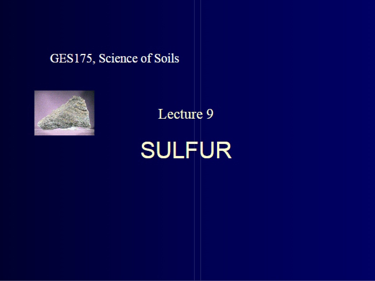 Role of Sulfur in Soil