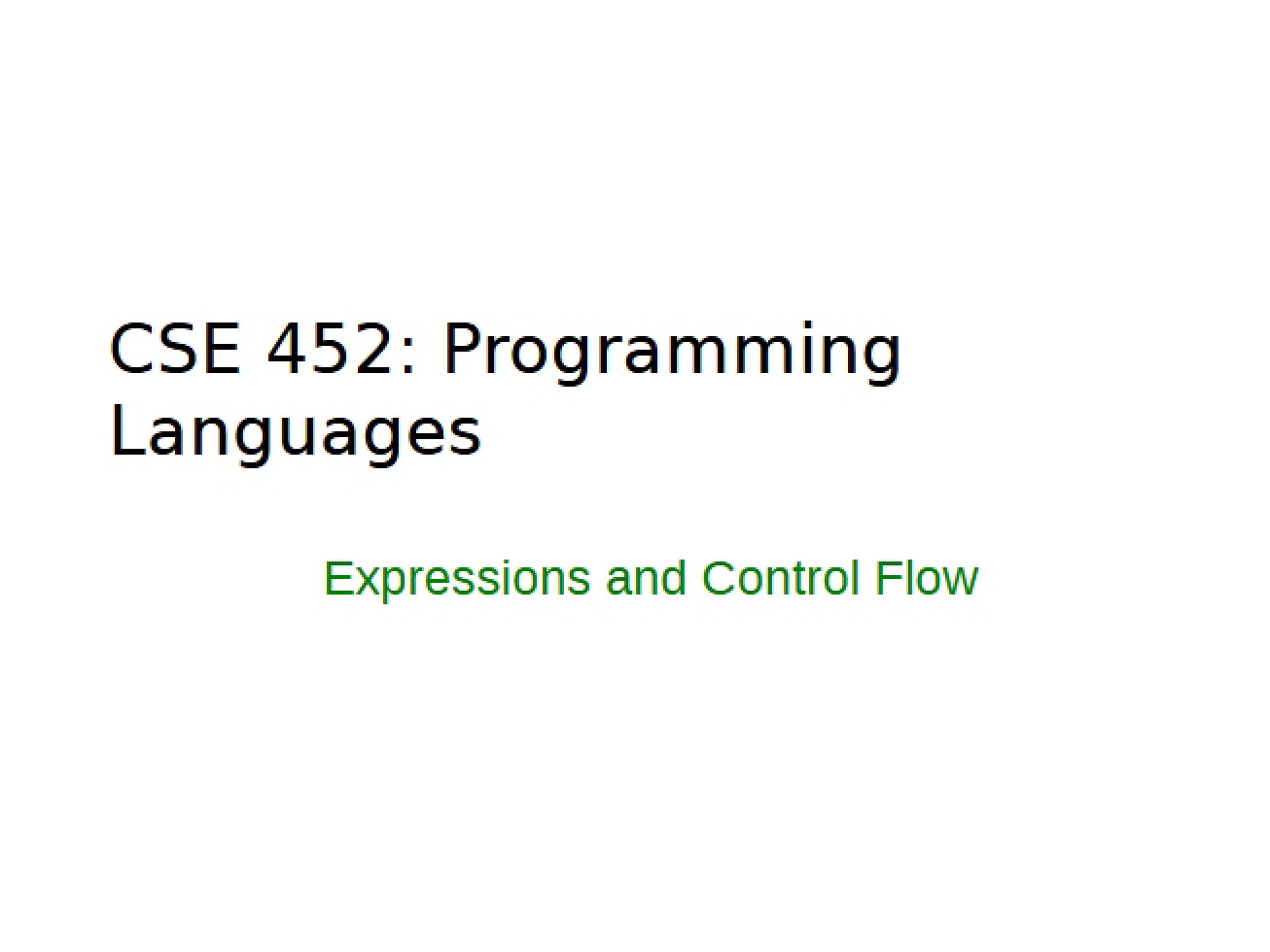 Languages for Programming