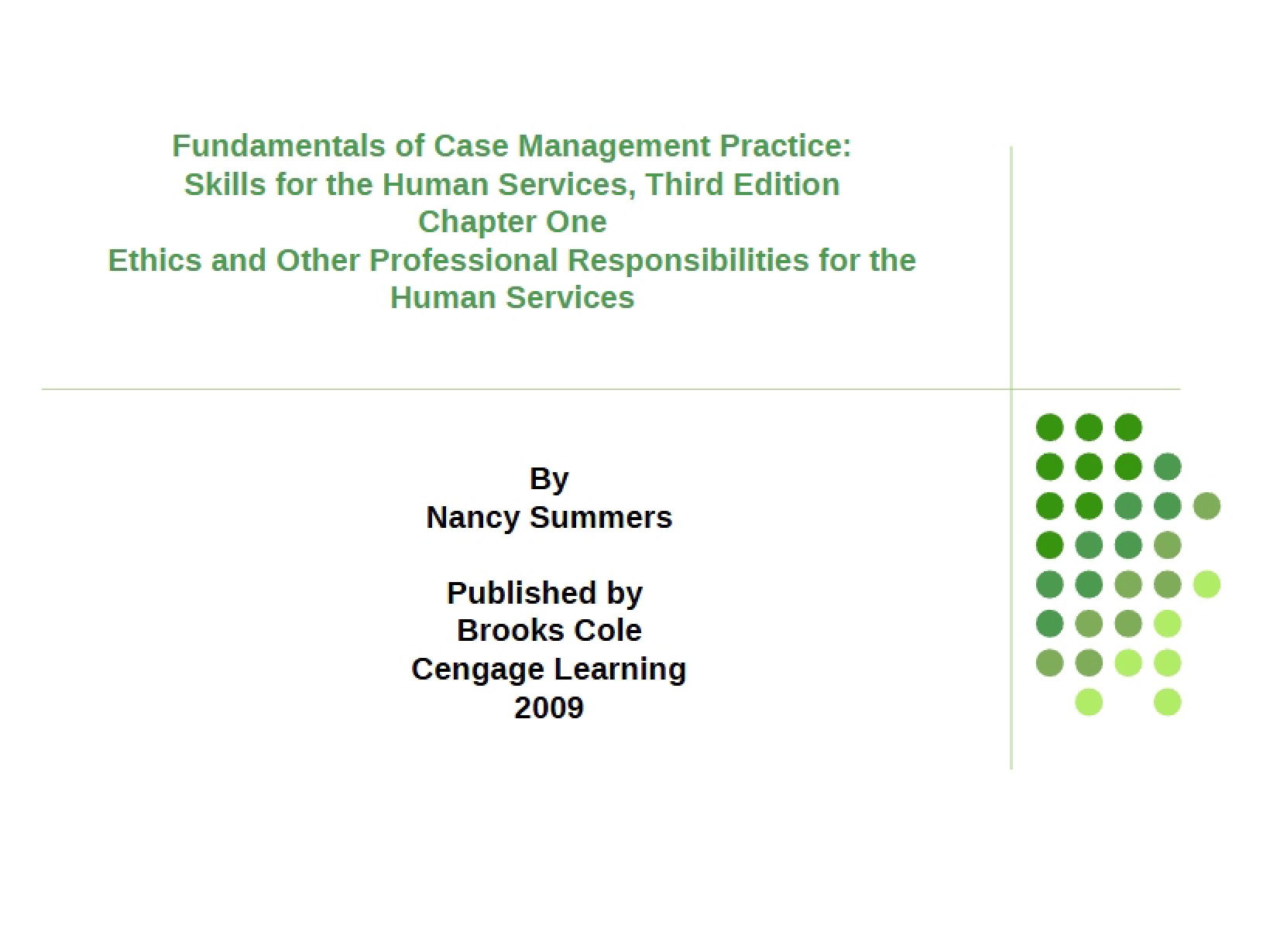 Case Management Methods Chapter 1