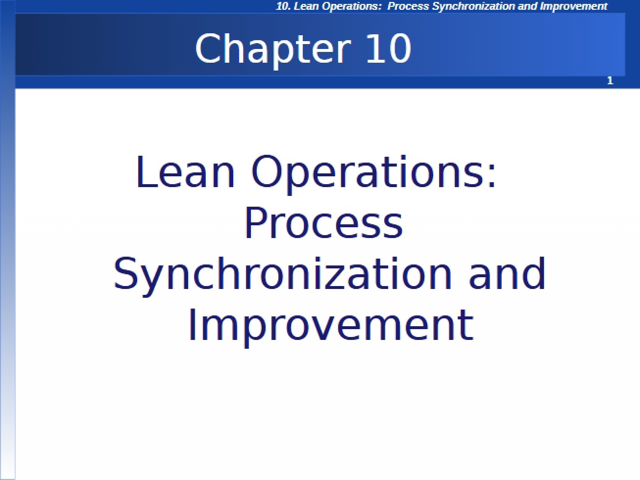 Operations Lean