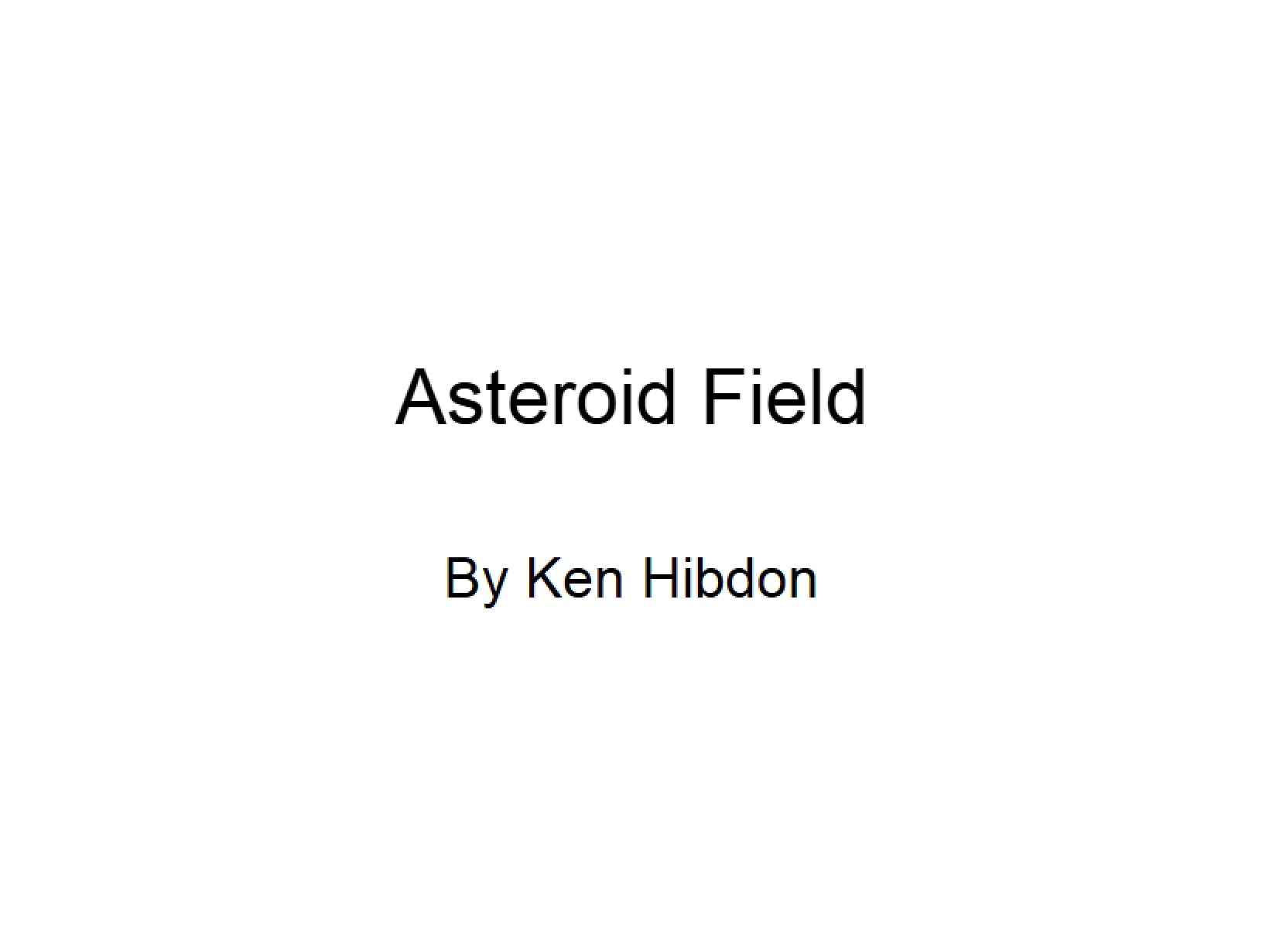 Field of Asteroids