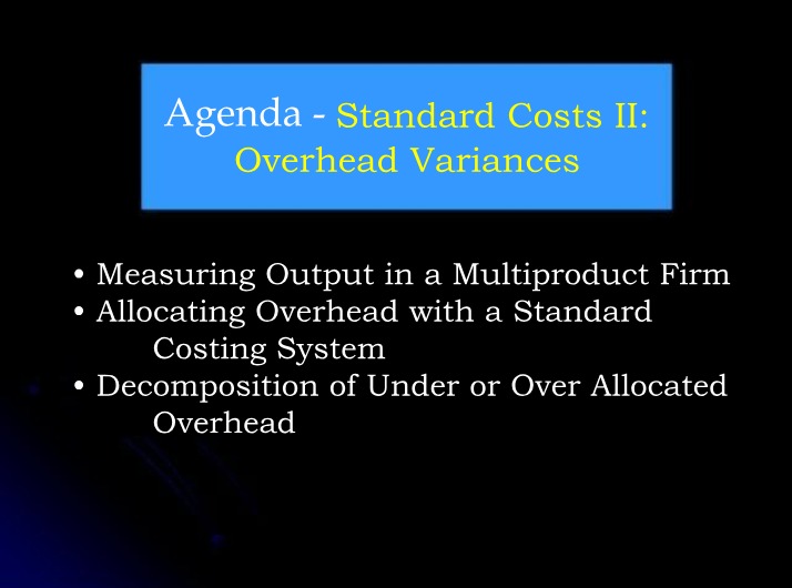 Chapter 8 - Overhead Variance