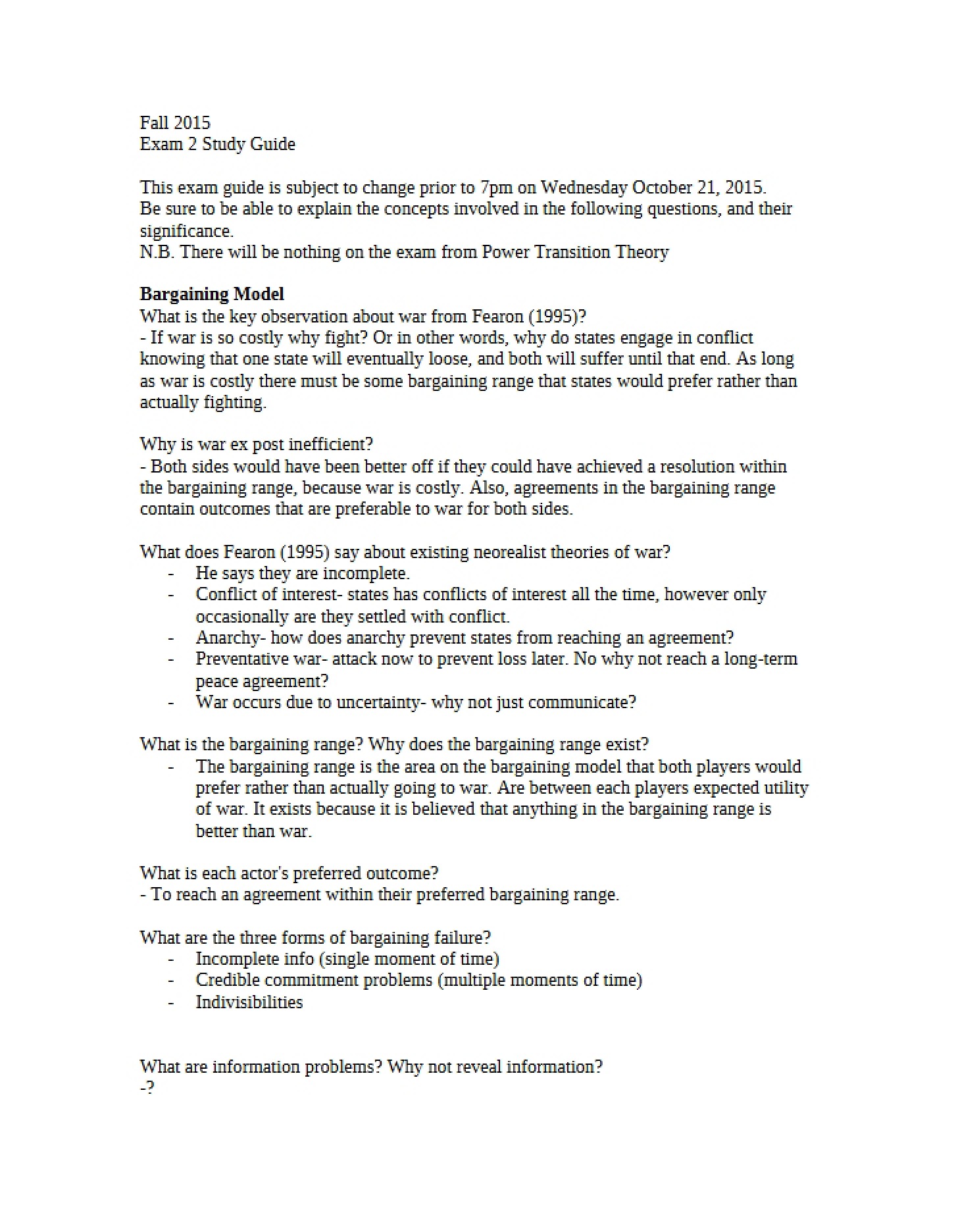 Module Two Examination Prep