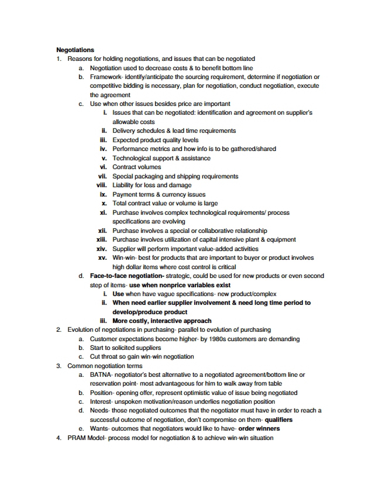 Procurement Lecture Notes