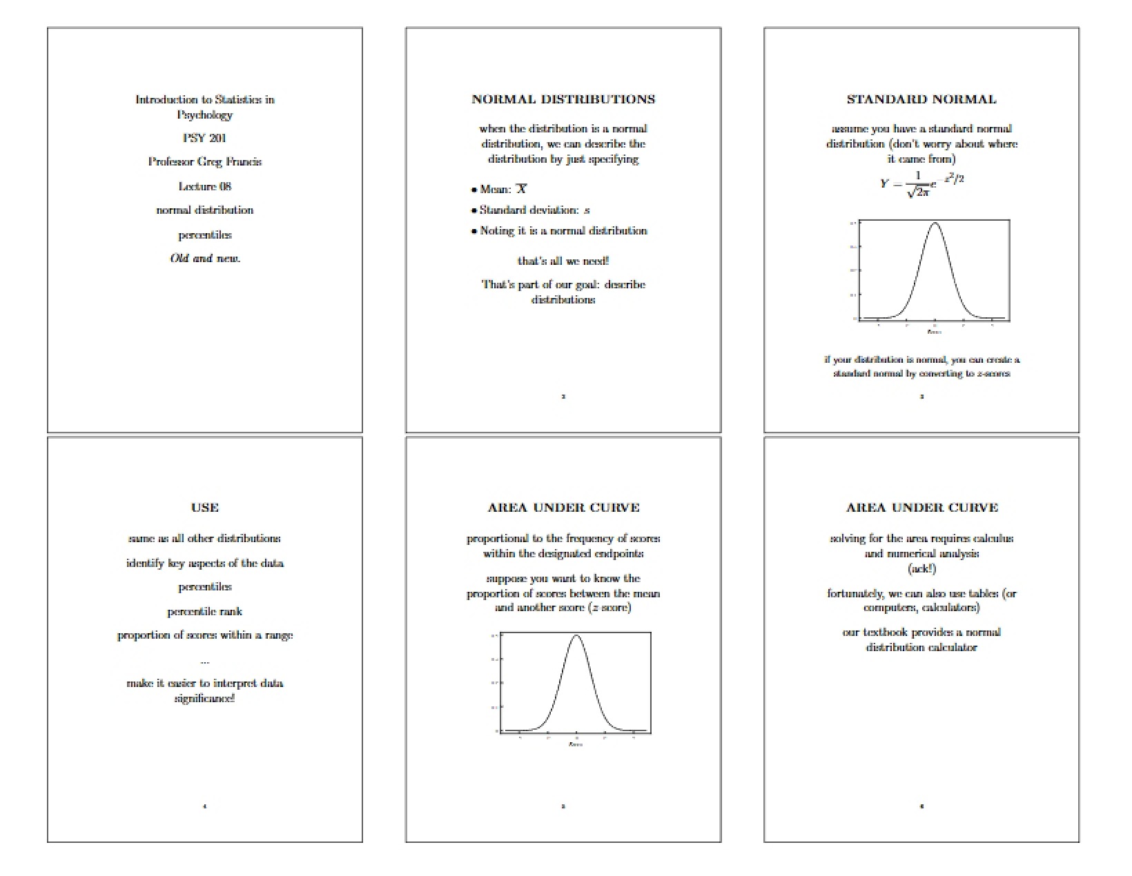 Notes for Statistics Class
