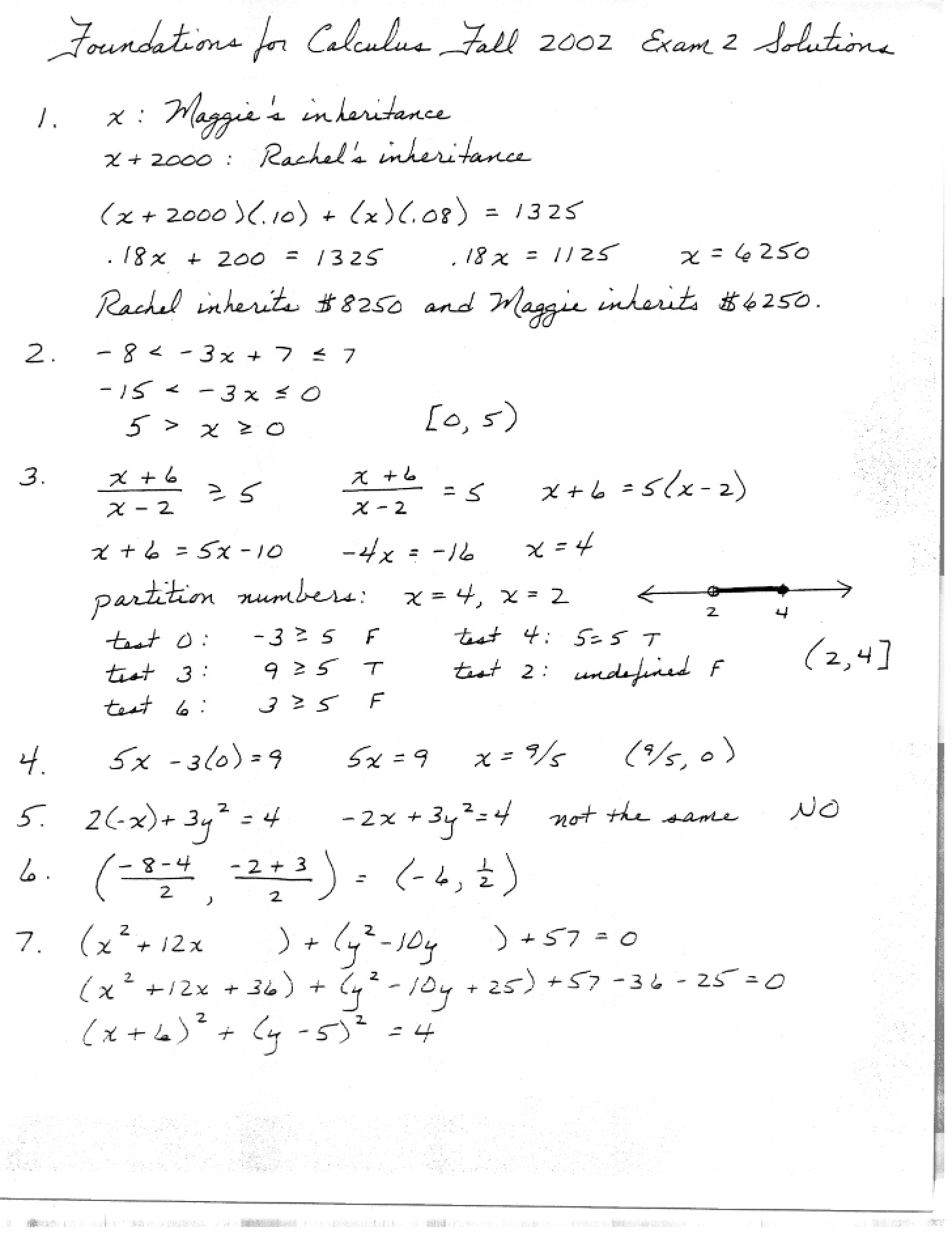Fall 2002 Exam Two Solutions