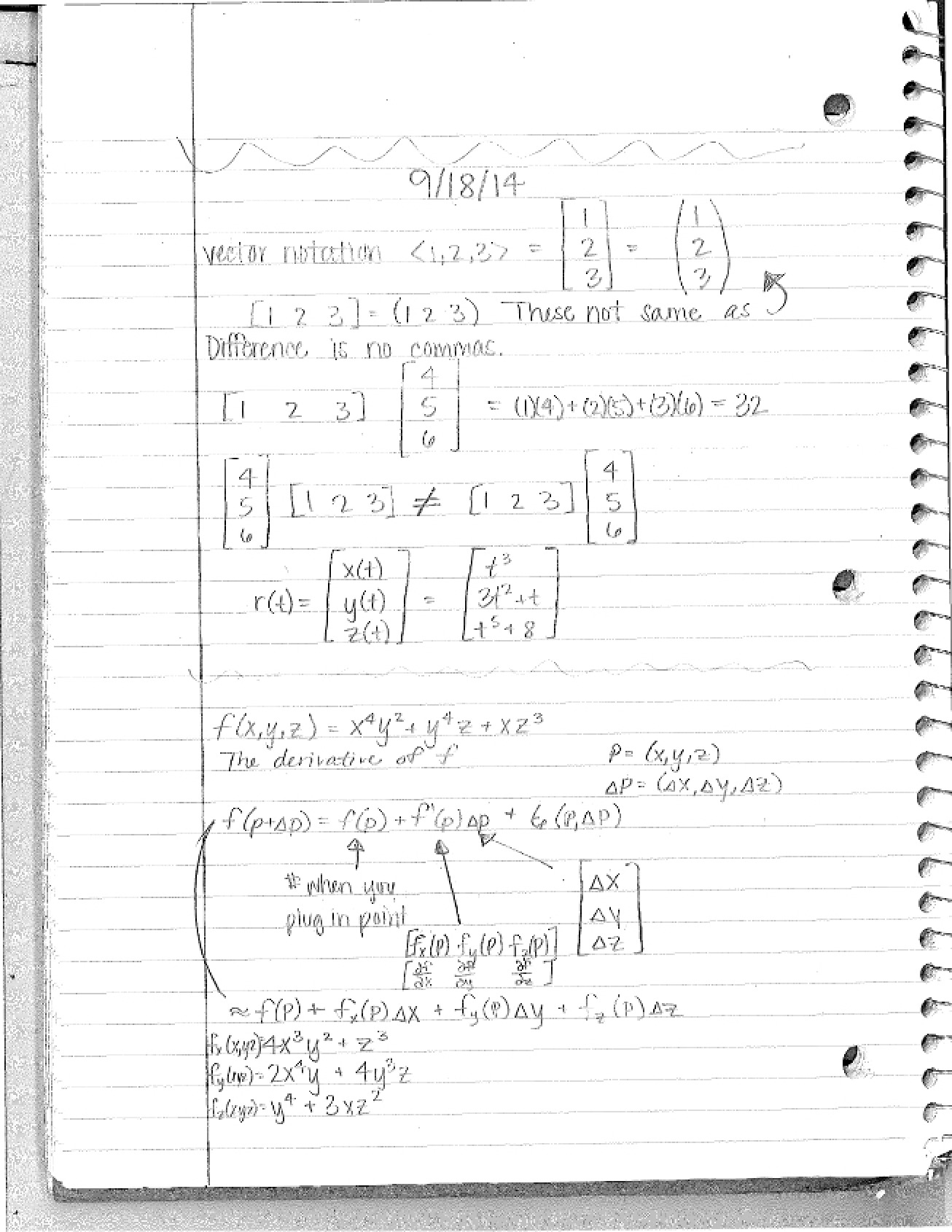 Essential Notes for Multivariable Calculus
