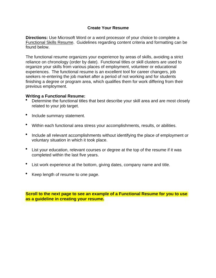 Resume Creation Guide