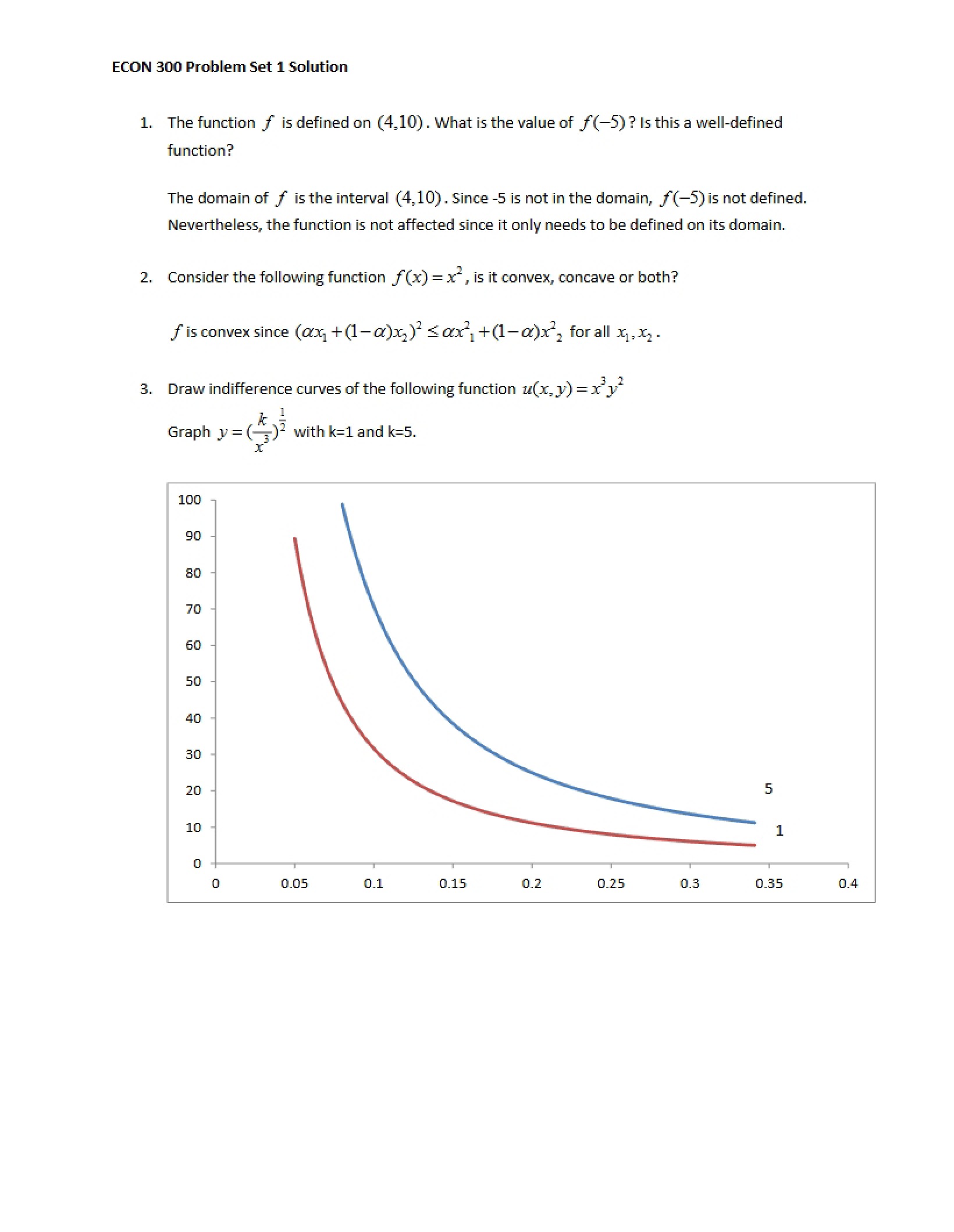 Solutions for Problem Set 1