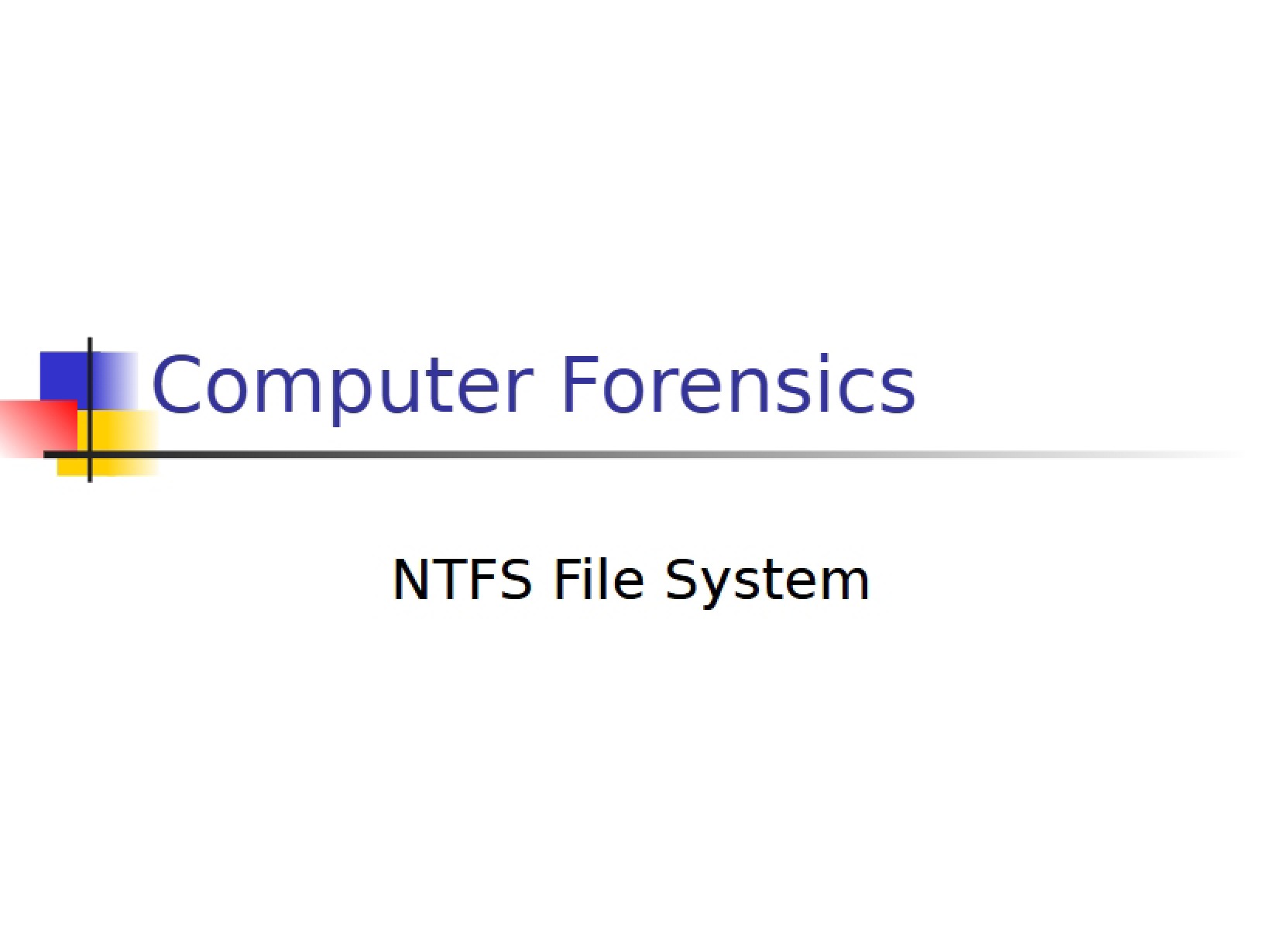 NTFS System of Files