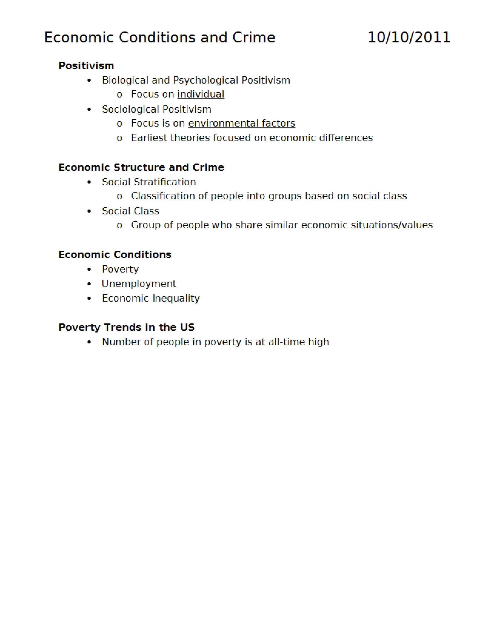 Impact of Economic Variables on Criminal Activity