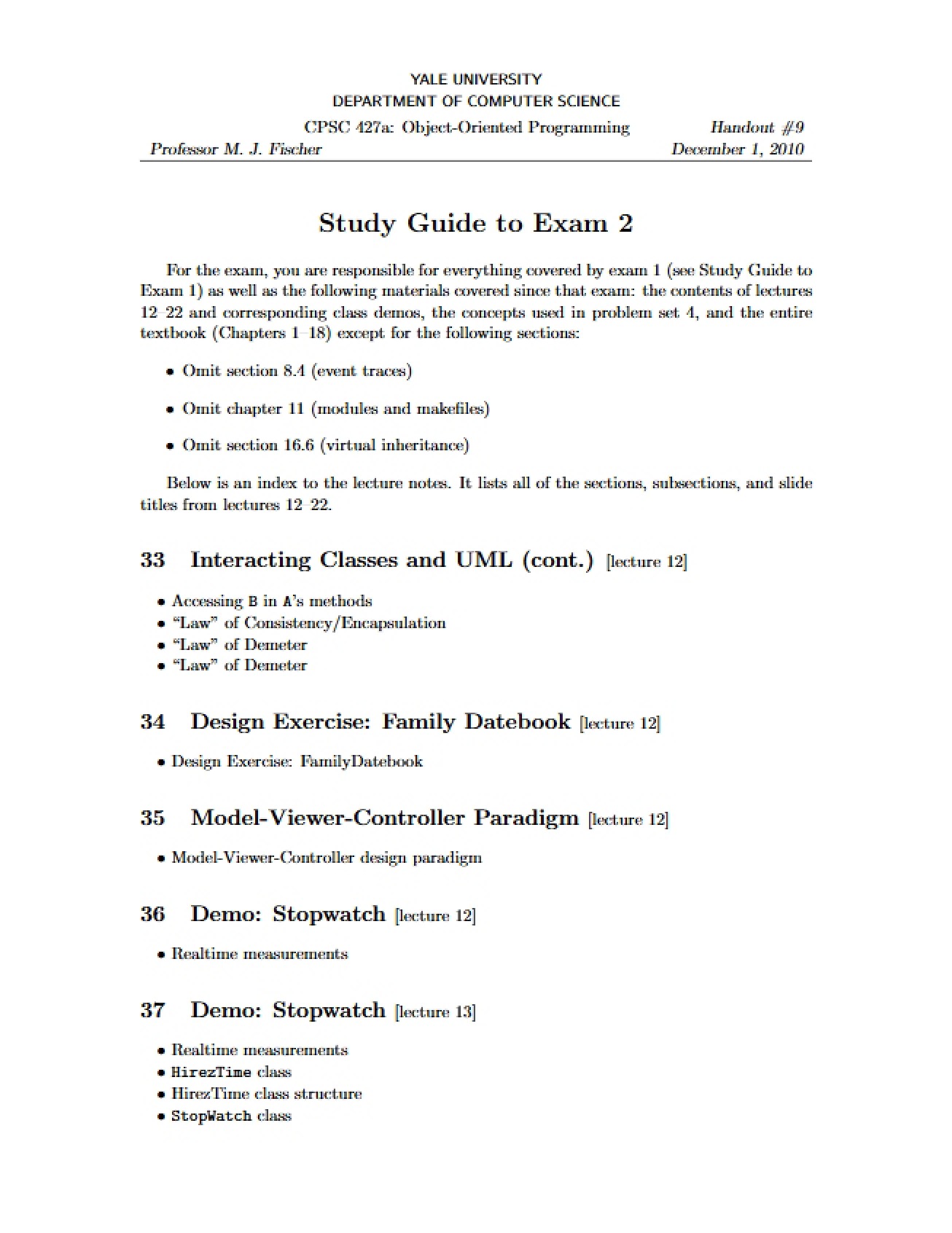 Exam 2 Study Guide