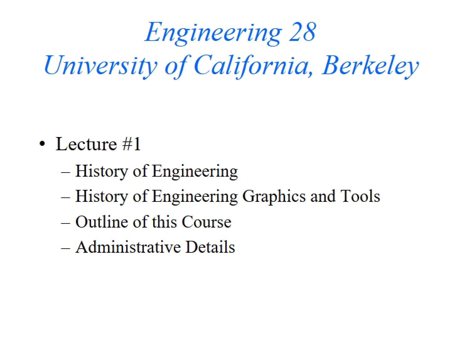 Professor's Notes
