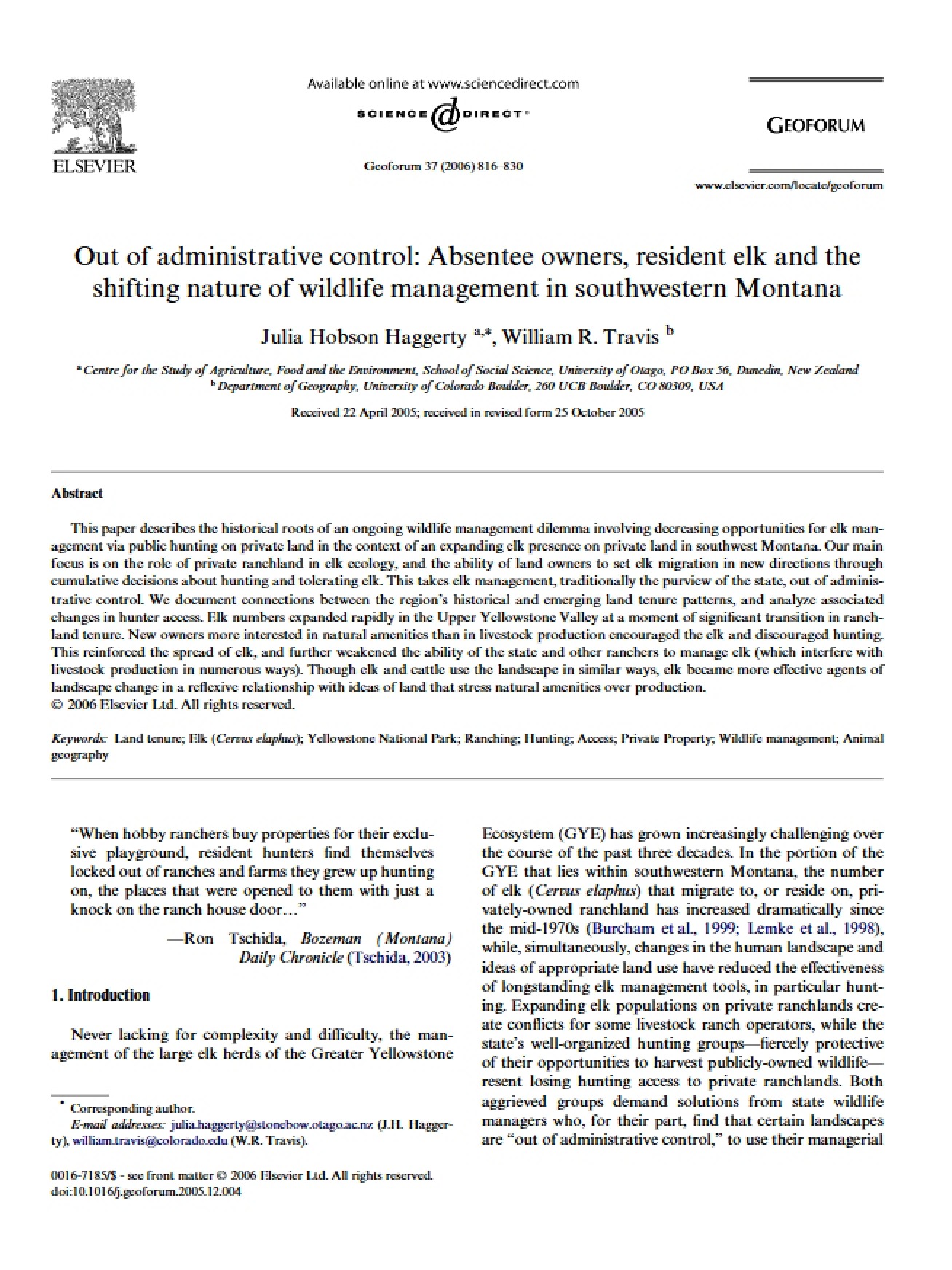 Situations Beyond Administrative Control