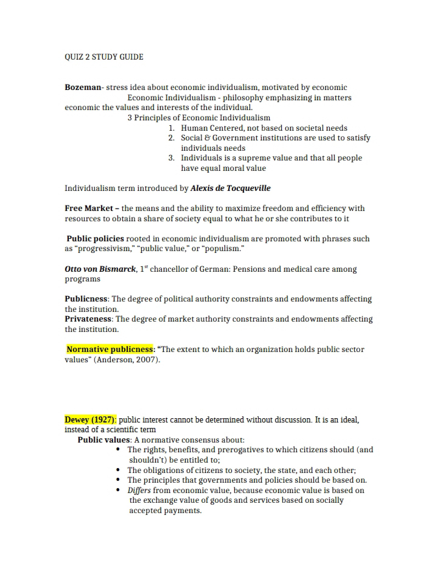 Quiz 2 Assessment
