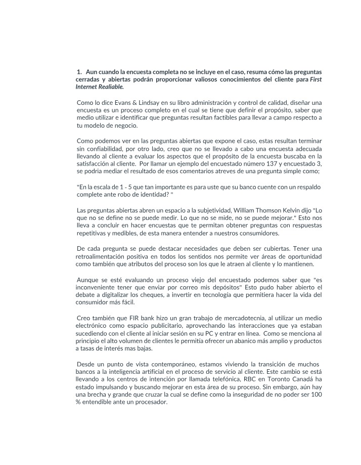 Encuesta no Incluida en el Caso