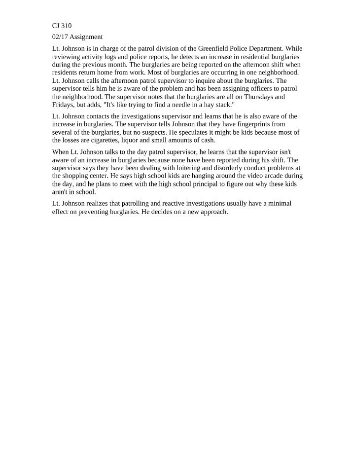 Addressing Residential Burglaries - Effective Strategies