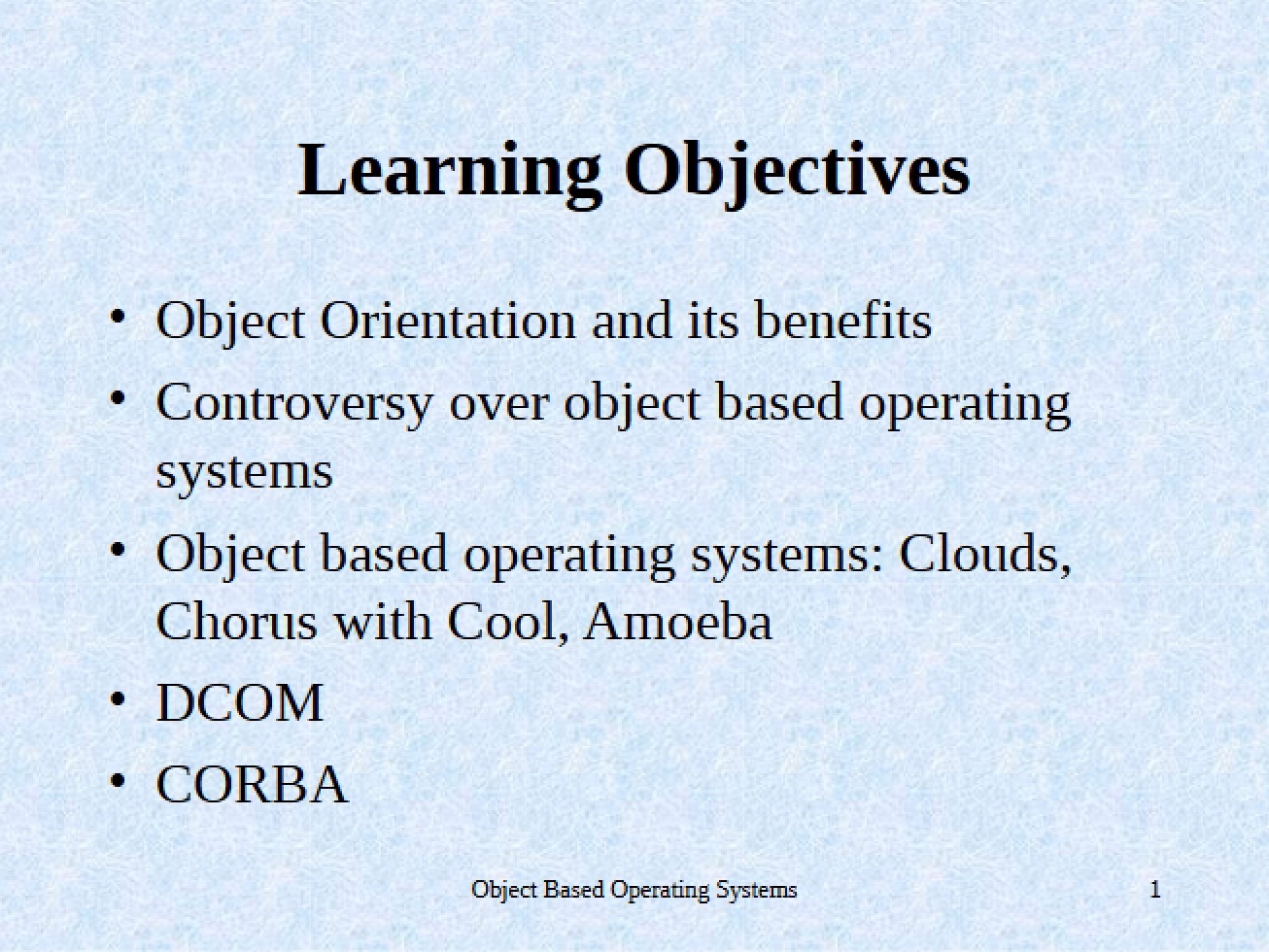 CS 551 Learning Objectives