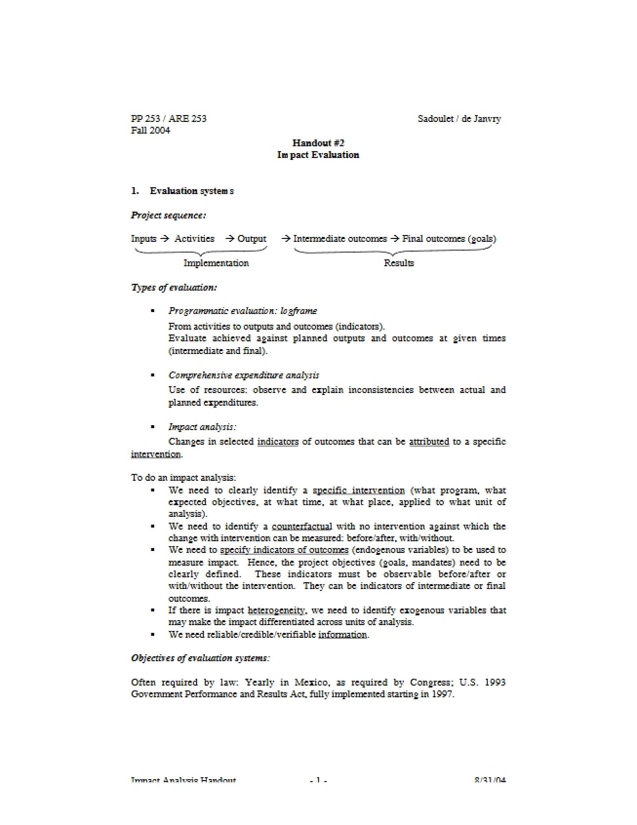International Development Handout