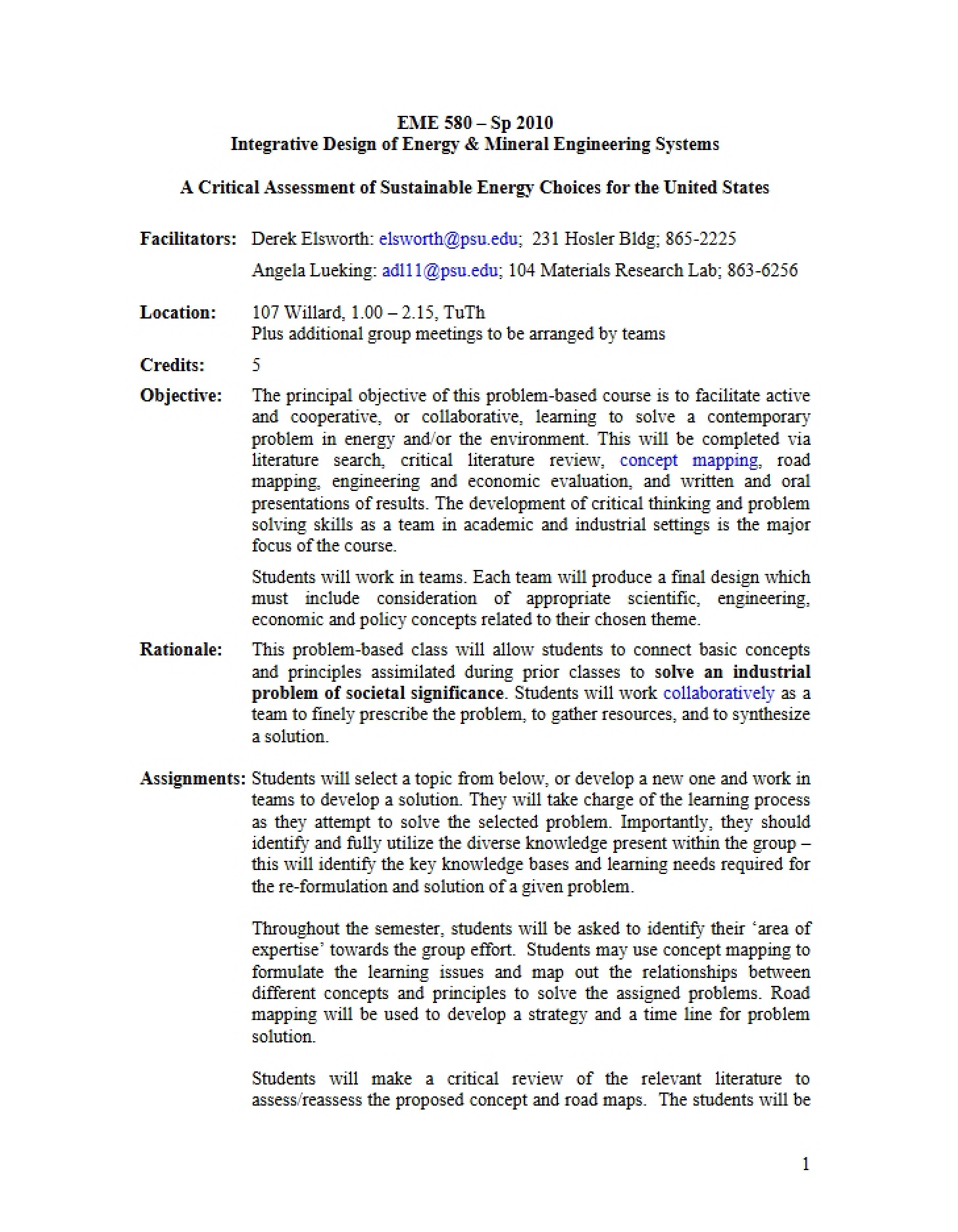 Mineral and Energy Engineering Systems Integrative Design