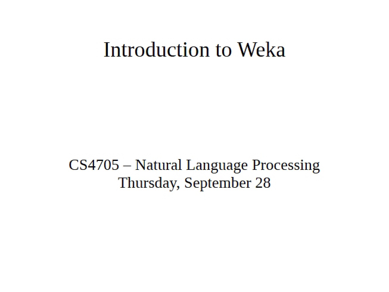 Introduction to Weka Toolkit