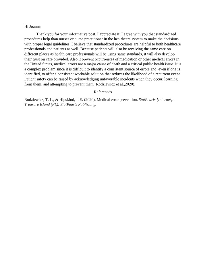 Patient Safety - The Importance of Standardized Care