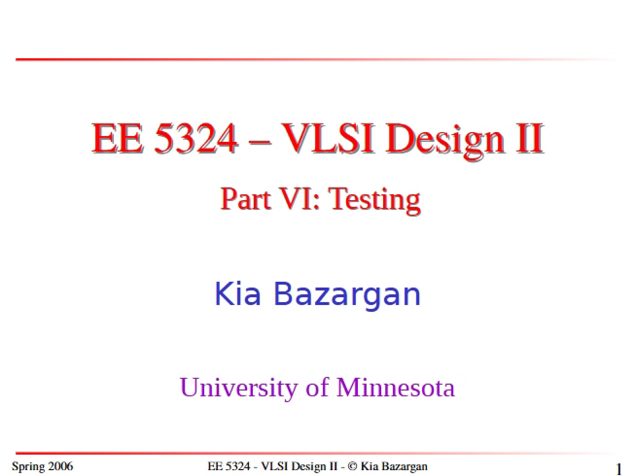 Testing Methods