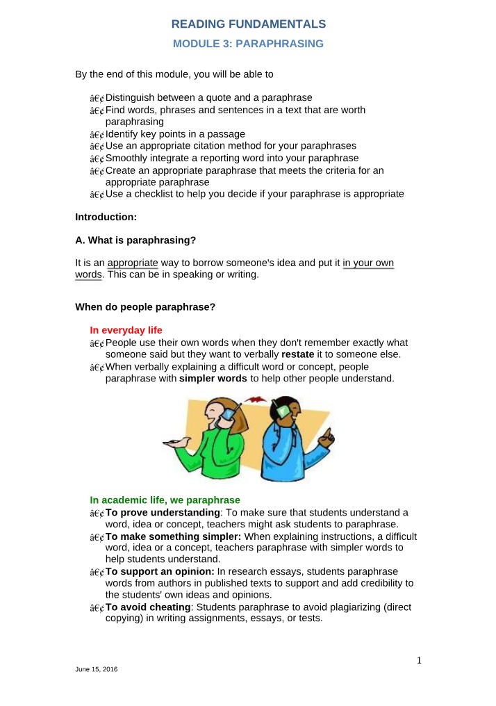 Effective Paraphrasing Techniques Guide