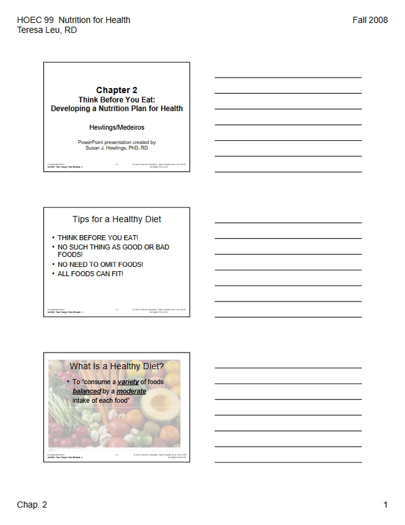 Health Nutrition Plan Development