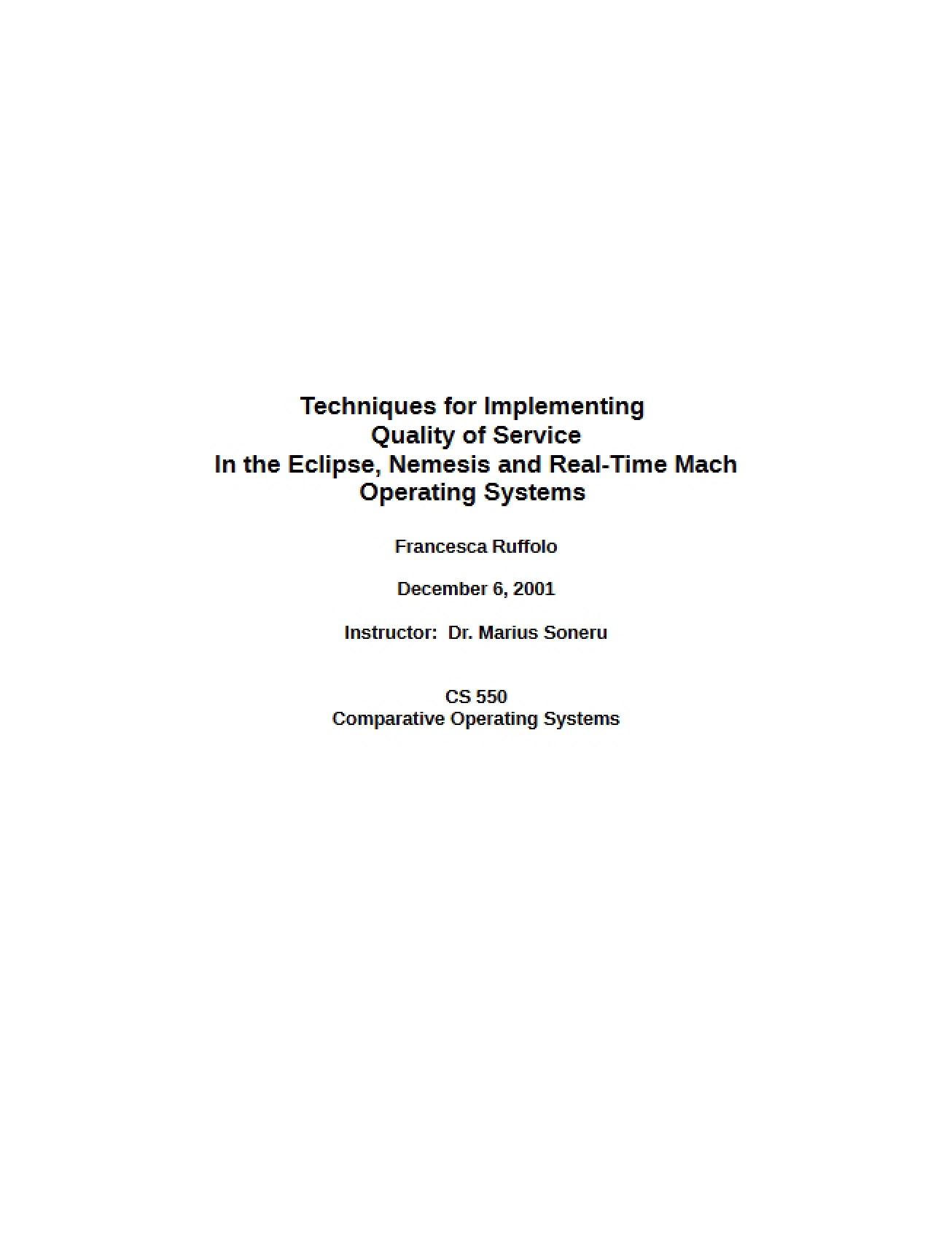 Implementing QoS Techniques