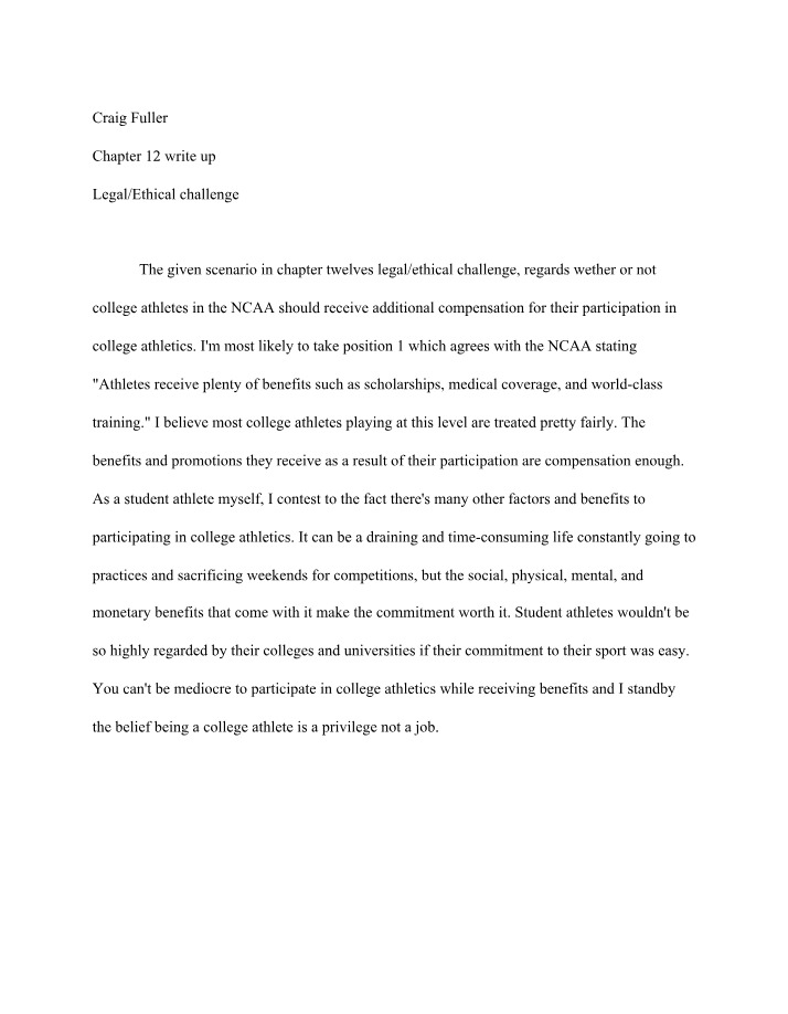 Write Up 5 for Business Management