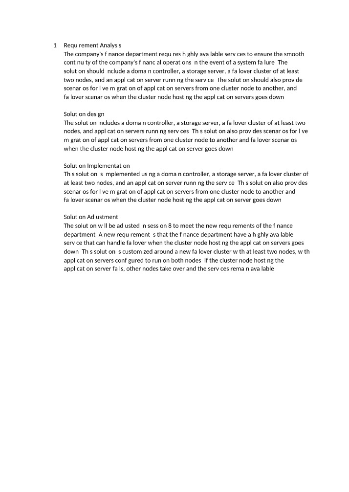 Requirement Analysis Document