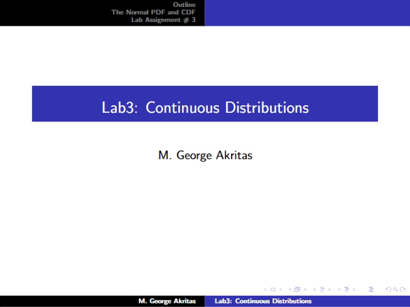 Distributions (Continuous)