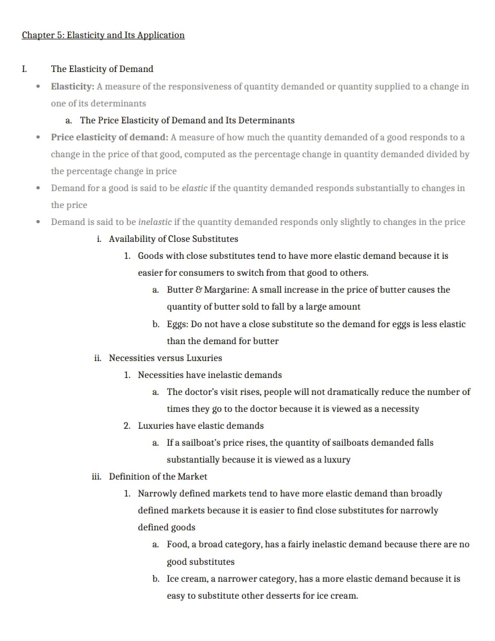 Chapter 5 Elasticity and Its Application