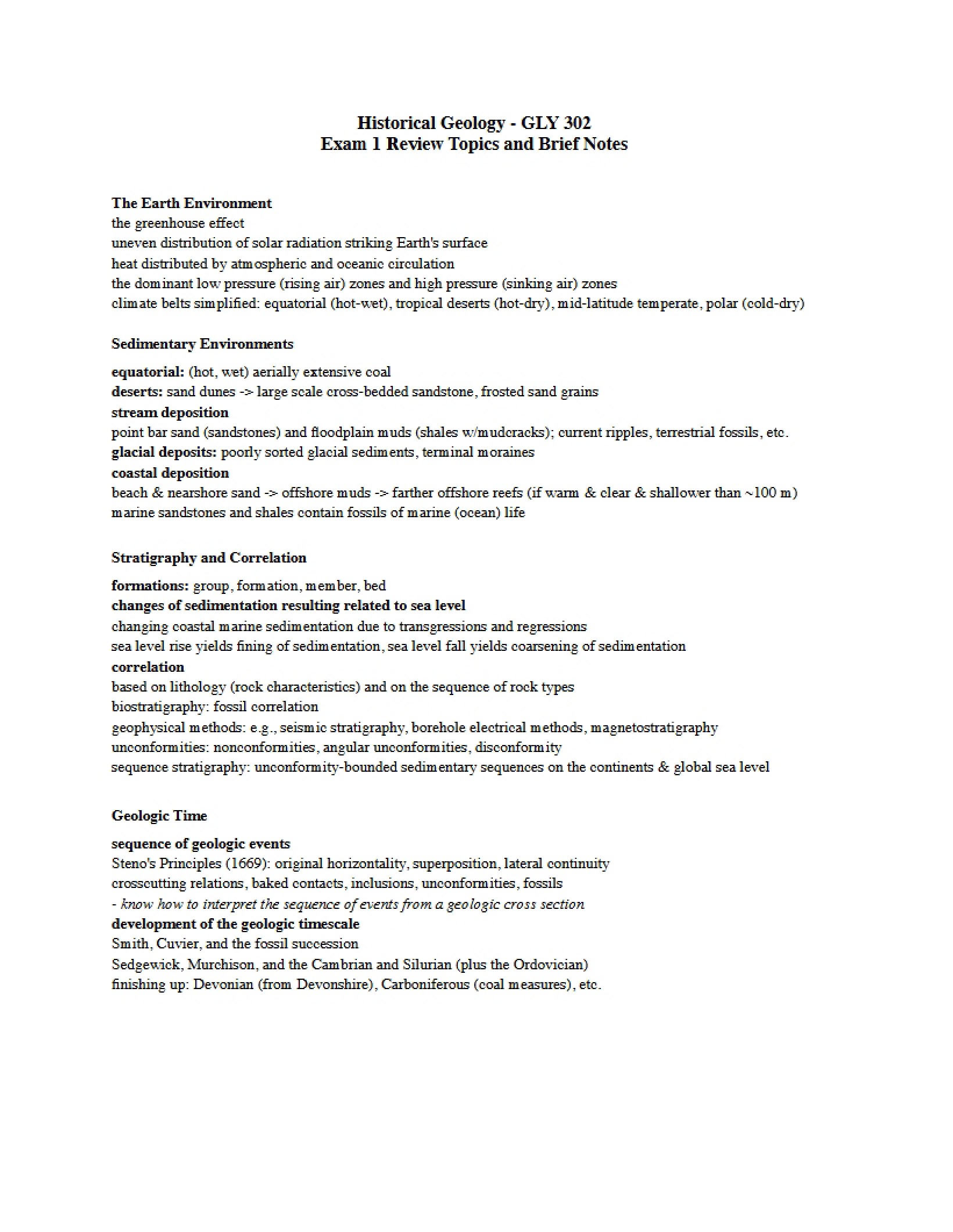 Notes for Midterm Review