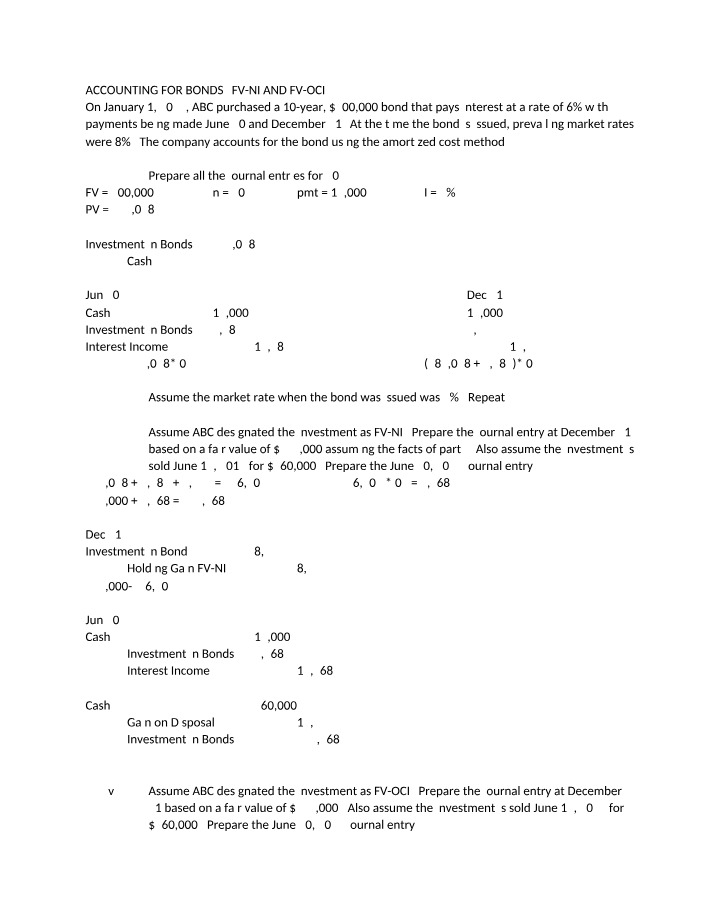 Accounting for Bonds - Journal Entries and Fair Value