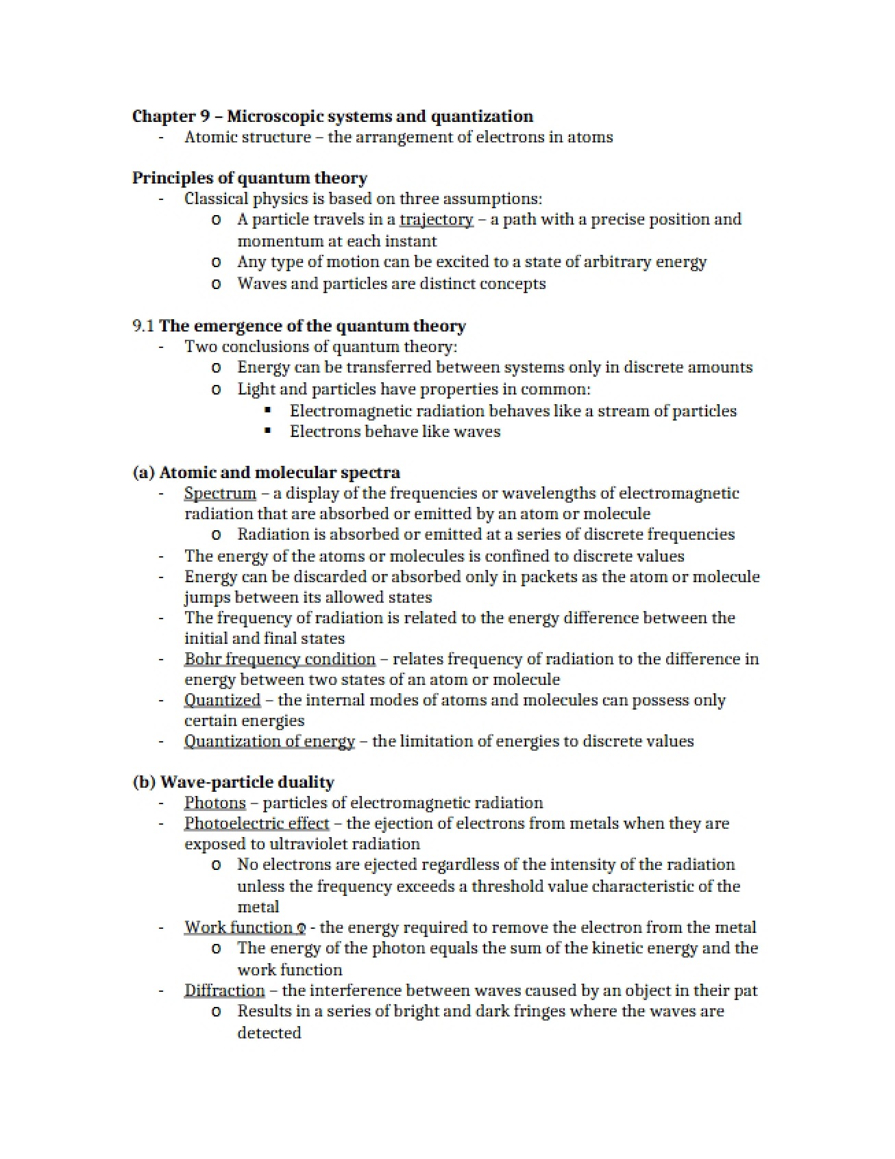Quantization and Microscopic Systems Chapter 9